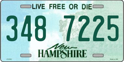 NH license plate 3487225