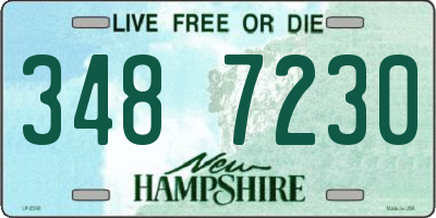 NH license plate 3487230