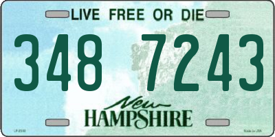 NH license plate 3487243
