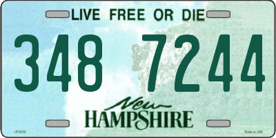 NH license plate 3487244