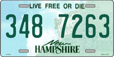 NH license plate 3487263