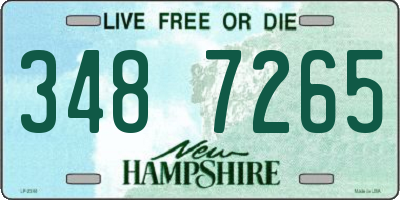 NH license plate 3487265