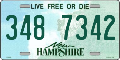 NH license plate 3487342