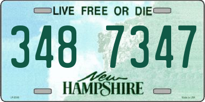 NH license plate 3487347