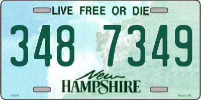 NH license plate 3487349