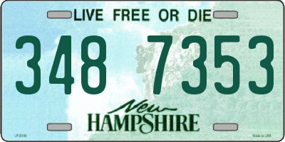 NH license plate 3487353
