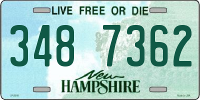 NH license plate 3487362