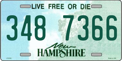 NH license plate 3487366