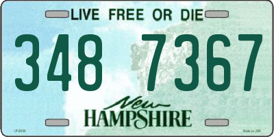 NH license plate 3487367