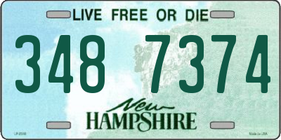 NH license plate 3487374