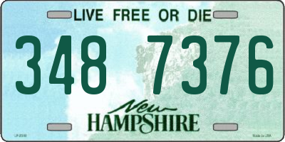 NH license plate 3487376