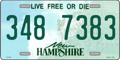 NH license plate 3487383