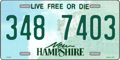 NH license plate 3487403
