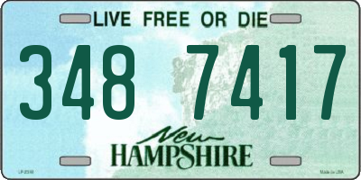 NH license plate 3487417