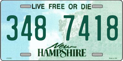 NH license plate 3487418