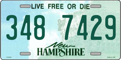 NH license plate 3487429