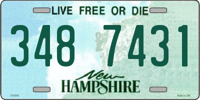 NH license plate 3487431