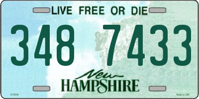 NH license plate 3487433