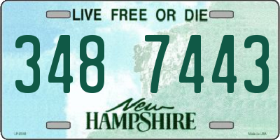 NH license plate 3487443