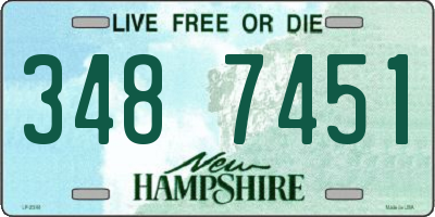 NH license plate 3487451