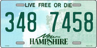 NH license plate 3487458