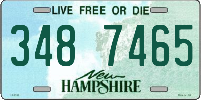 NH license plate 3487465