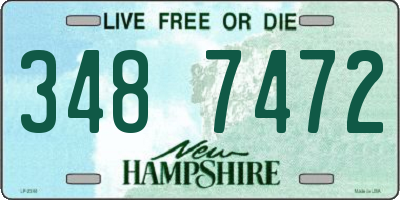 NH license plate 3487472