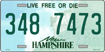 NH license plate 3487473