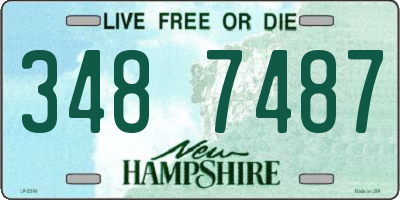 NH license plate 3487487