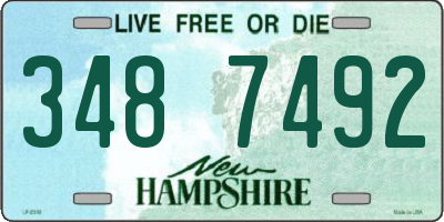 NH license plate 3487492