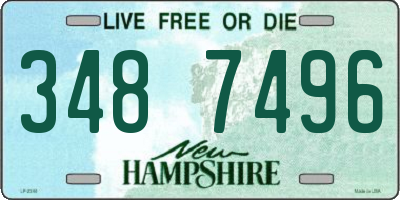 NH license plate 3487496