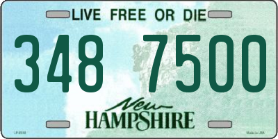 NH license plate 3487500