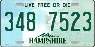 NH license plate 3487523