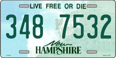 NH license plate 3487532