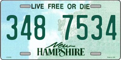 NH license plate 3487534