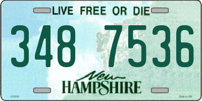 NH license plate 3487536
