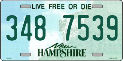NH license plate 3487539