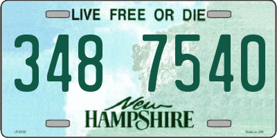 NH license plate 3487540