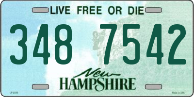 NH license plate 3487542