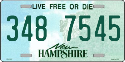 NH license plate 3487545