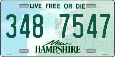 NH license plate 3487547