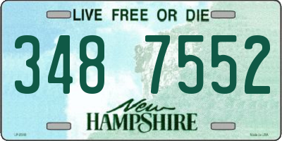 NH license plate 3487552