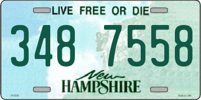 NH license plate 3487558