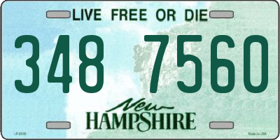 NH license plate 3487560