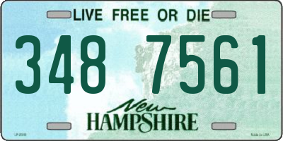 NH license plate 3487561