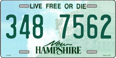 NH license plate 3487562