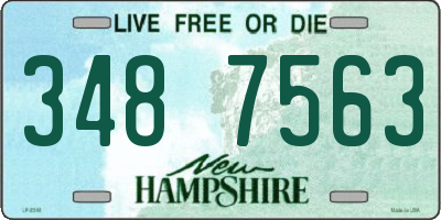 NH license plate 3487563