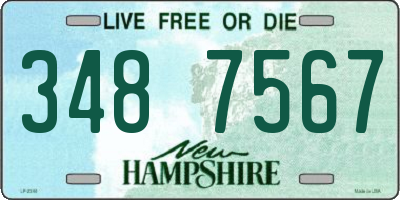NH license plate 3487567