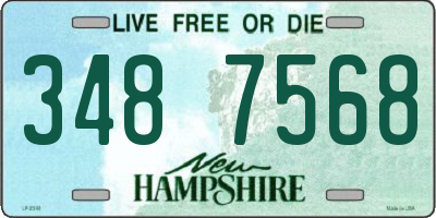 NH license plate 3487568