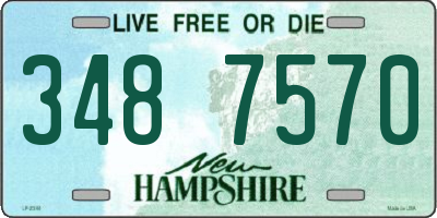 NH license plate 3487570